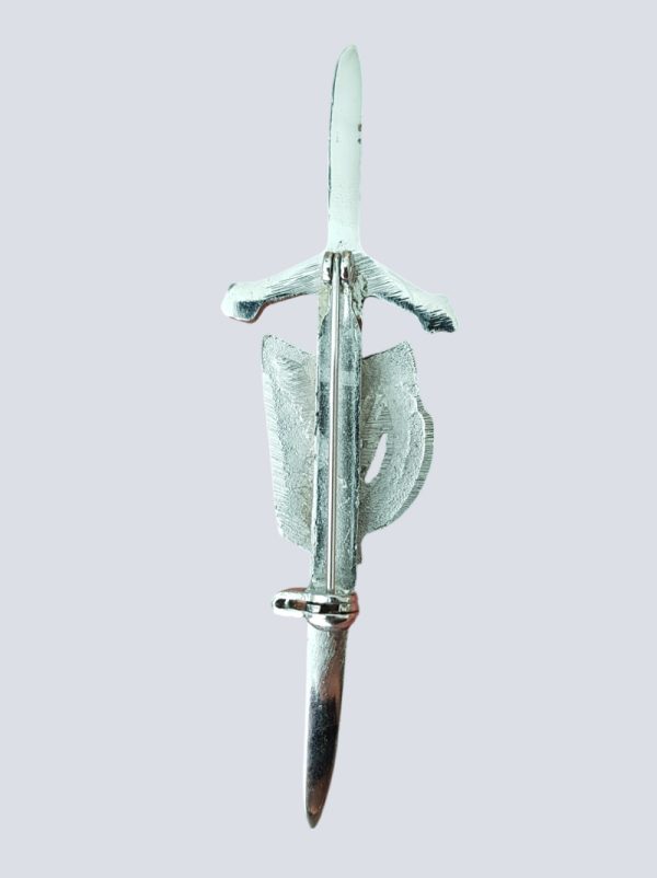 SILVER IRISH HARP KILT PIN - Image 2