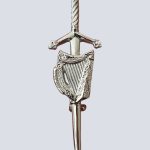 SILVER IRISH HARP KILT PIN