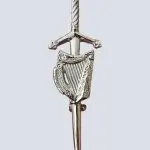 SILVER IRISH HARP KILT PIN