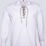 WHITE JACOBITE GHILLIE KILT SHIRT