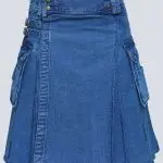 Men's Deluxe Blue Denim Kilt