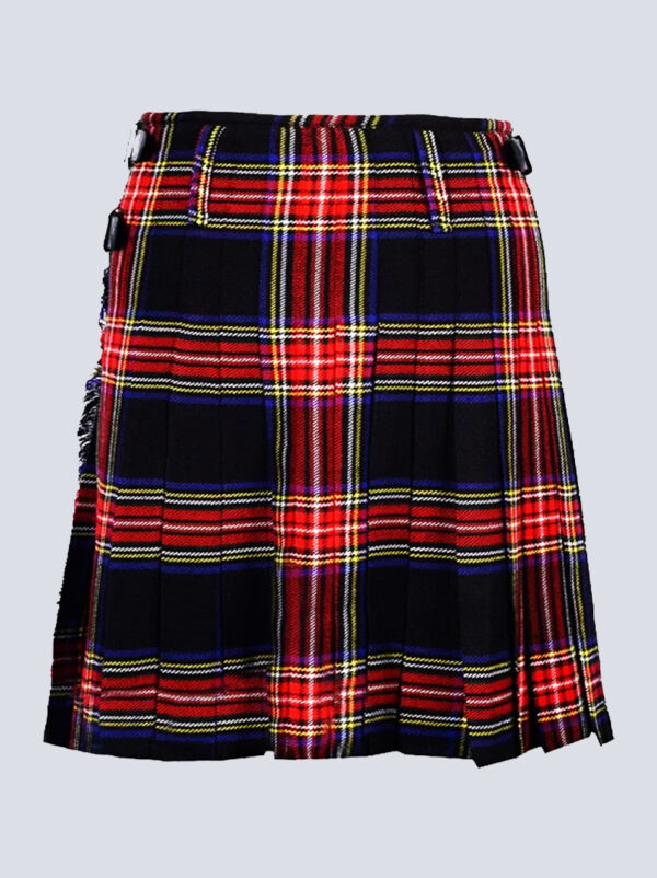 Black stewart Women Tartan Midi Kilt Skirt - Image 2
