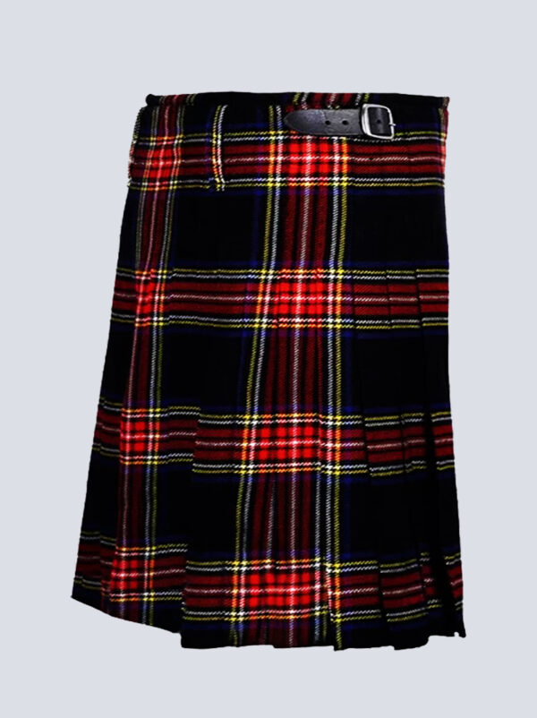 Black stewart Women Tartan Midi Kilt Skirt - Image 3