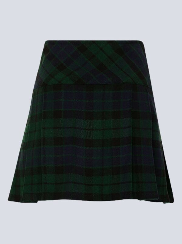 Ladies Black Watch Mini Tartan Skirt - Image 2