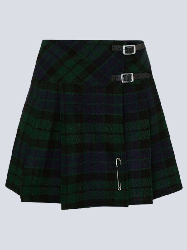 Ladies Black Watch Mini Tartan Skirt