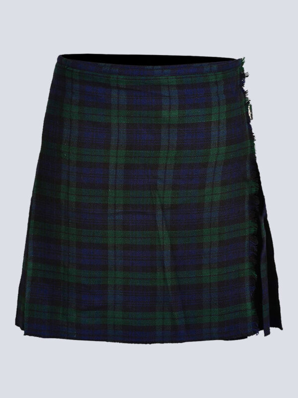 Ladies Black Watch Tartan Midi Kilt Skirt