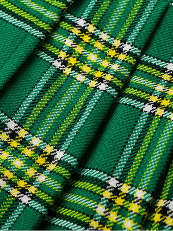 Ladies Irish Green Mini Tartan Skirt - Image 4