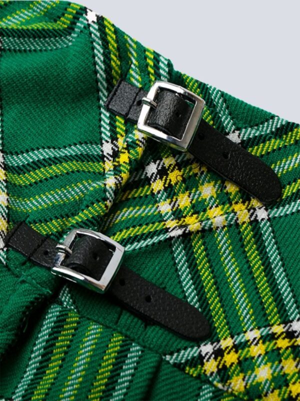 Ladies Irish Green Mini Tartan Skirt - Image 2