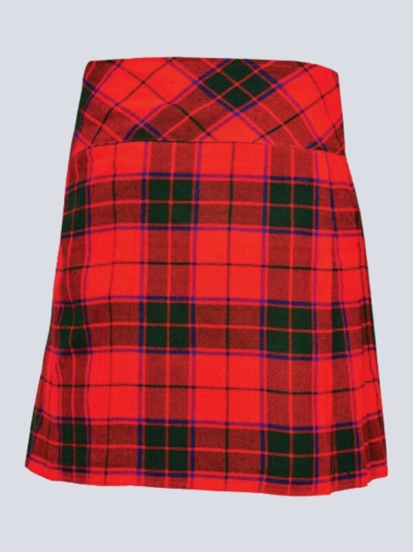 Women Robertson Red Mini Tartan Skirt - Image 2