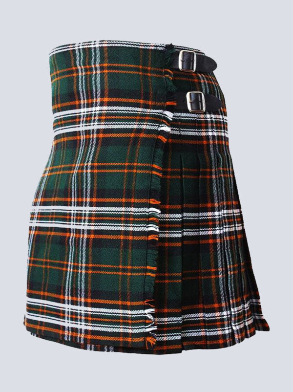 Womens Heritage of Ireland Tartan Midi Kilt Skirt - Image 2